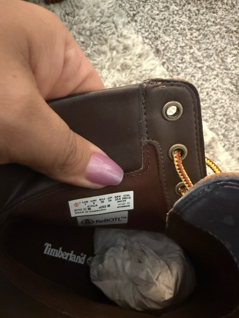 Timberland Women's Wheat-Tone Lace-Up Heeled Boots - Picture 3 of 3